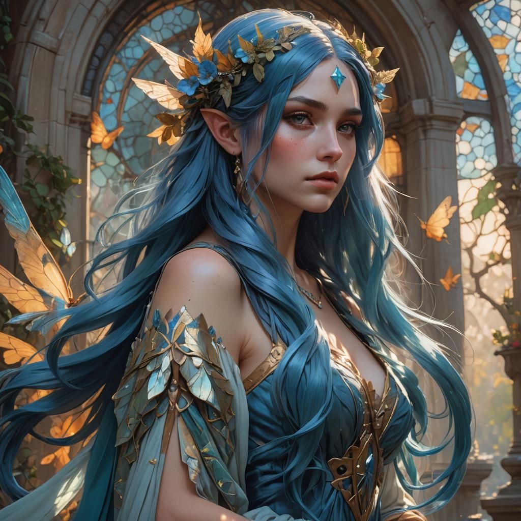 Enchanting Fairy Portrait in Hyperdetailed Style