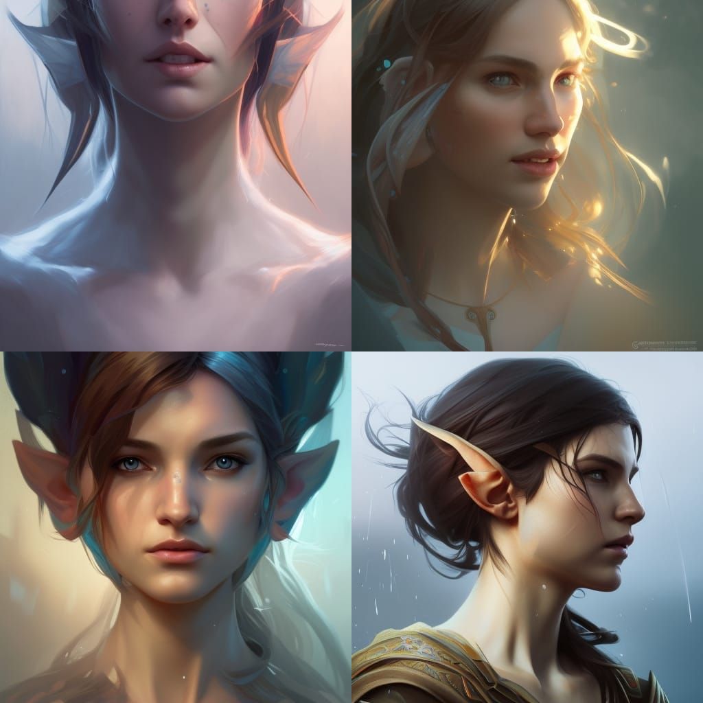 Hyperdetailed Half Elf Portrait in Unreal Engine 5