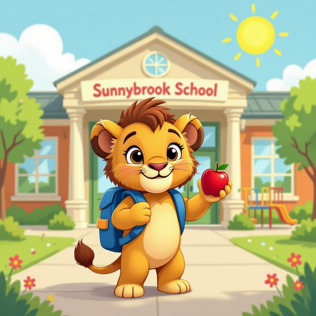 Leo the Lion Cub at Sunnybrook School