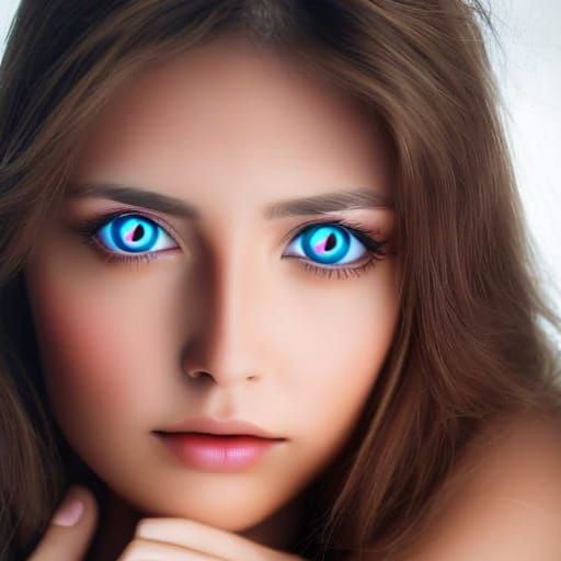 AI Goddess with Angelic Eyes of Beauty