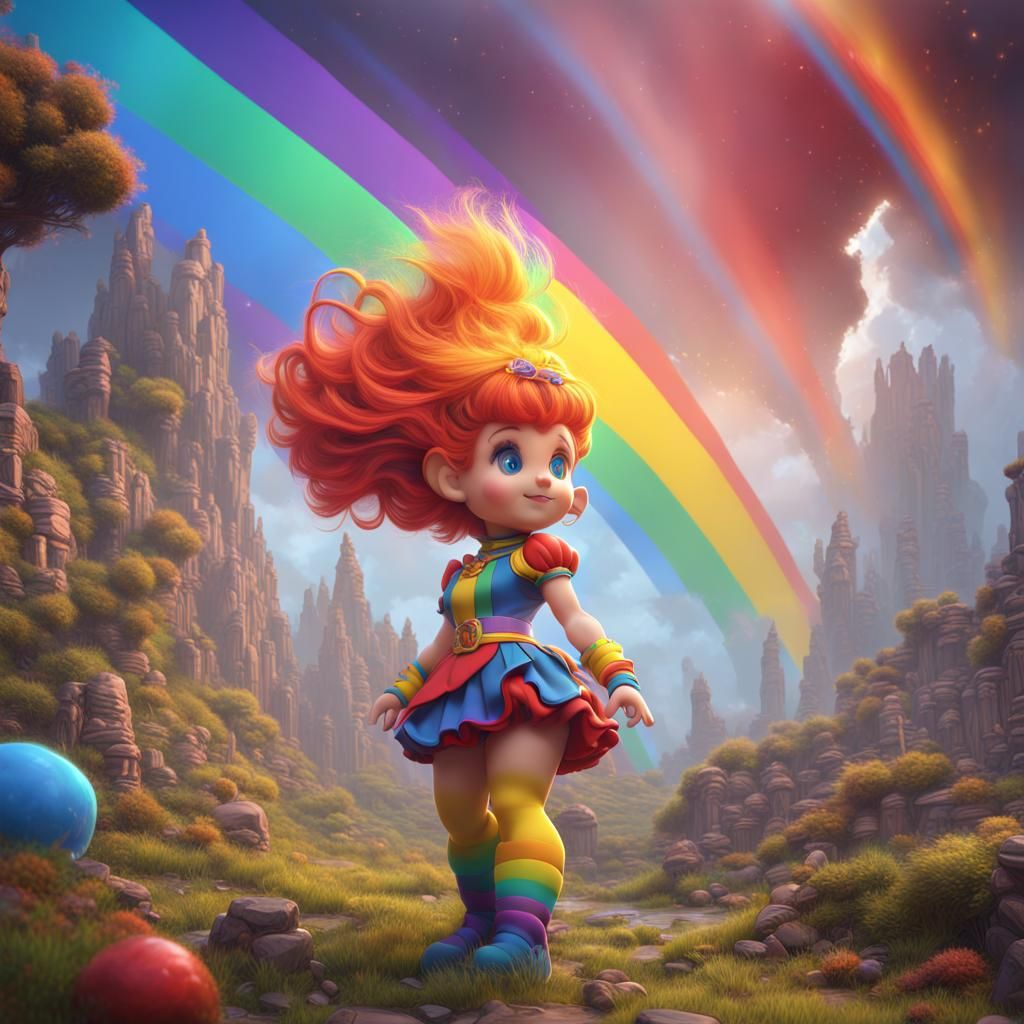 Plus Size Rainbow Brite in Detailed Matte Painting