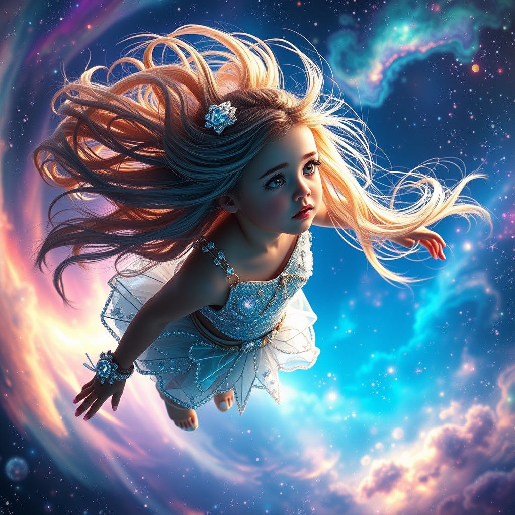 Girl in Space: Hyper-Detailed Matte Painting