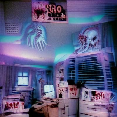 90s Horror House Digital Rendering