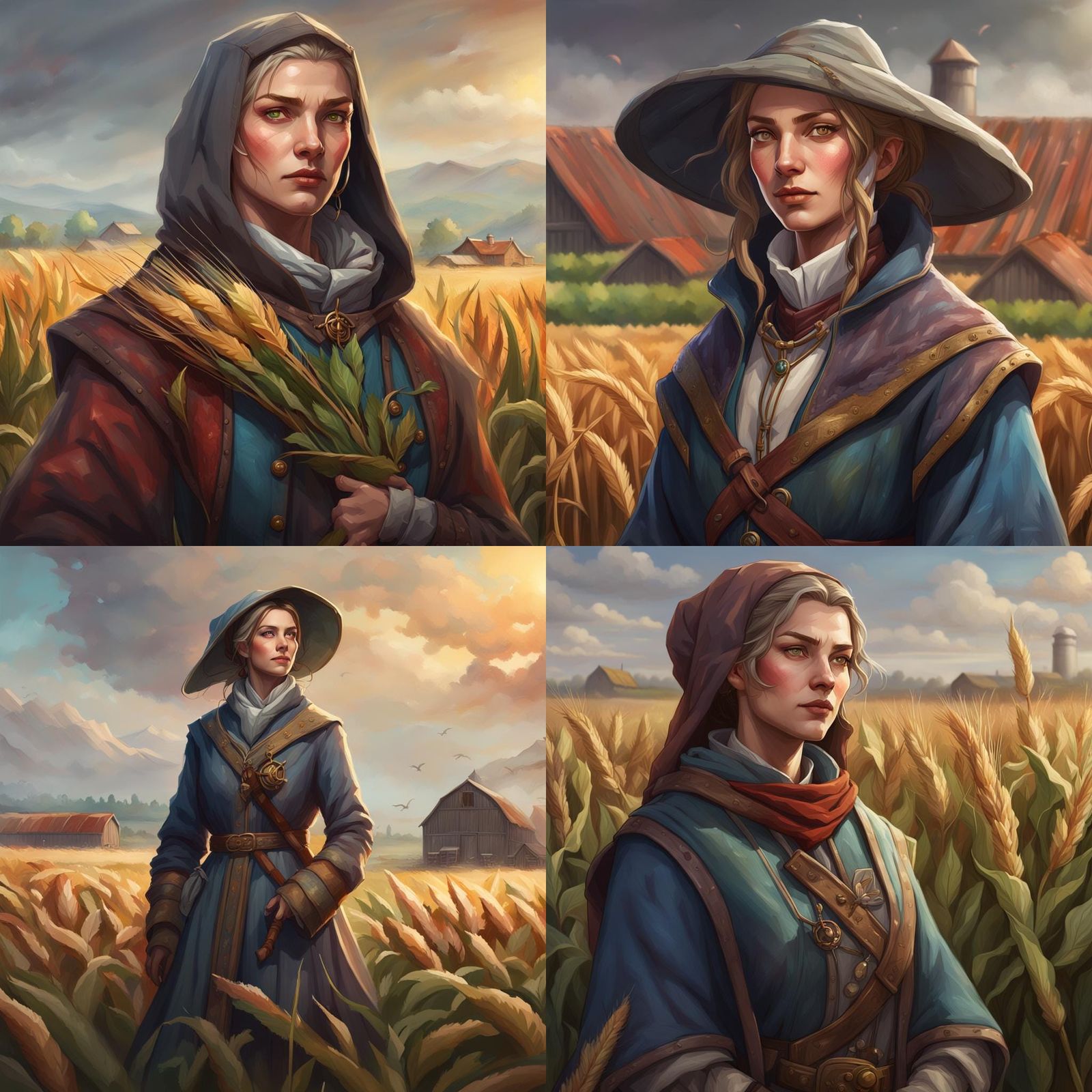 Medieval Merchant Portrait: Detailed Fantasy Art