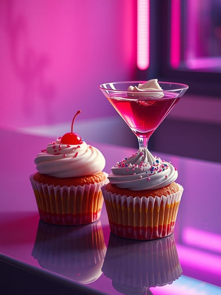 Cupcakes and Martinis in Dreamlike Liminal Space