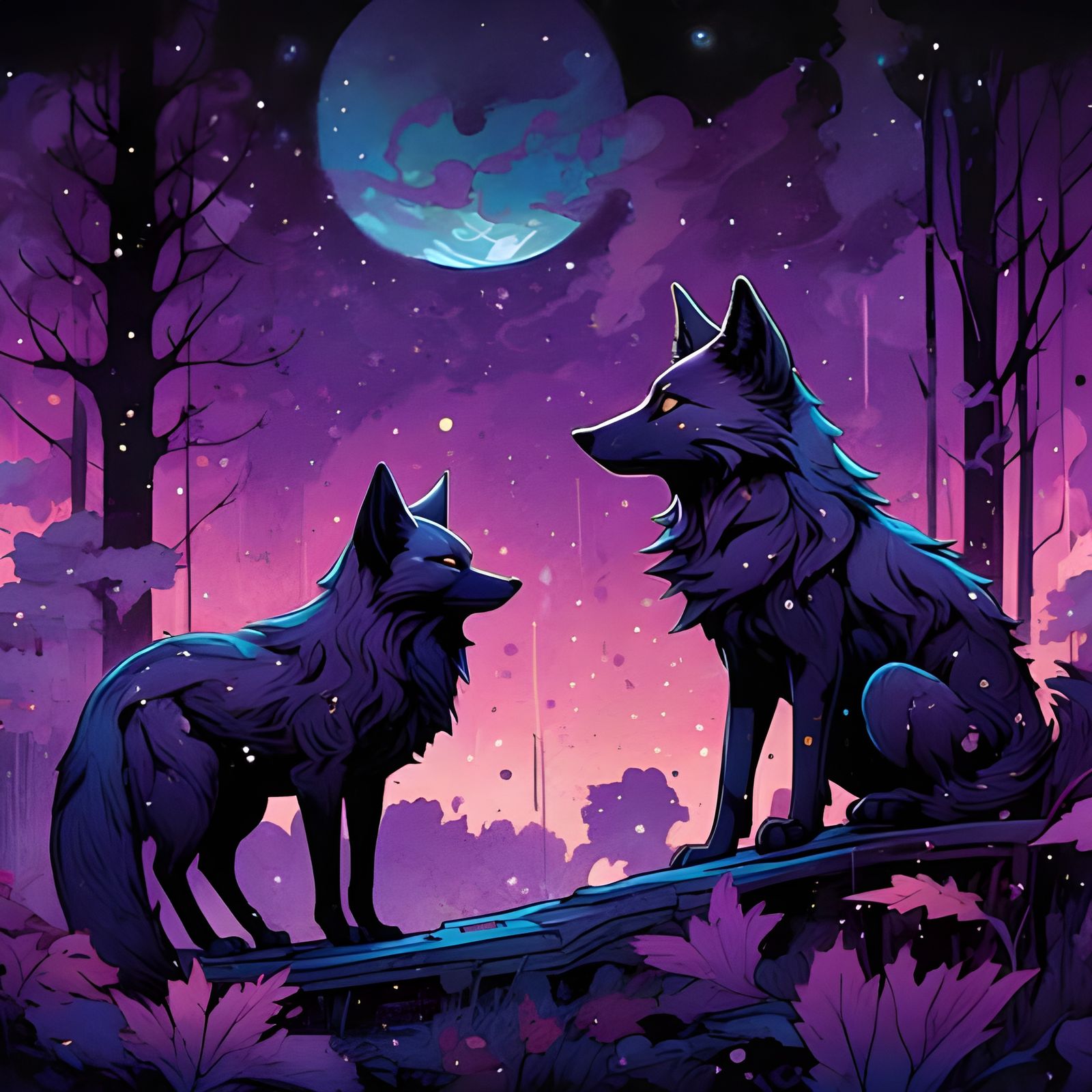 Purple Moonlight Dreamscape