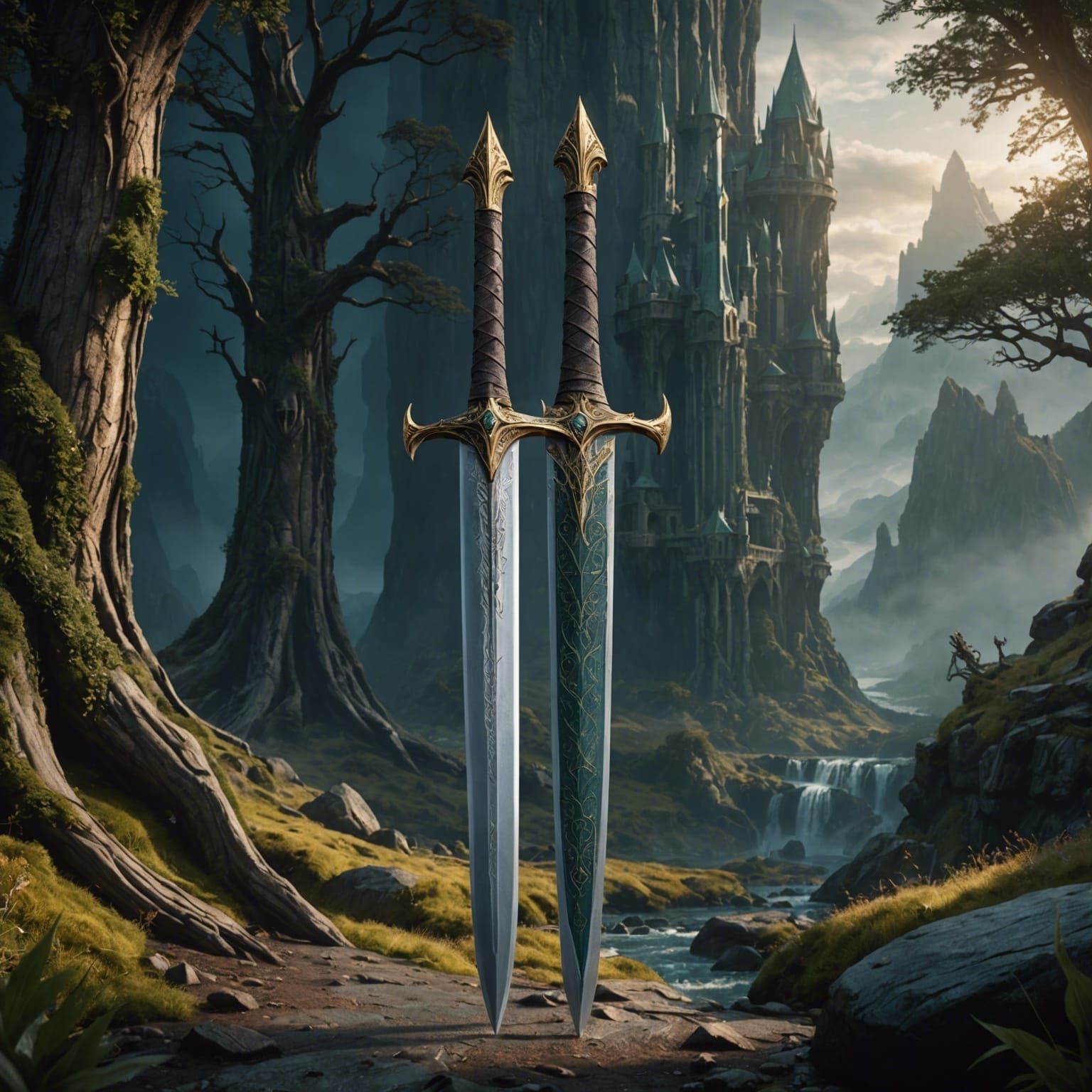 The Sword of Legolas: Detailed Fantasy Concept Art