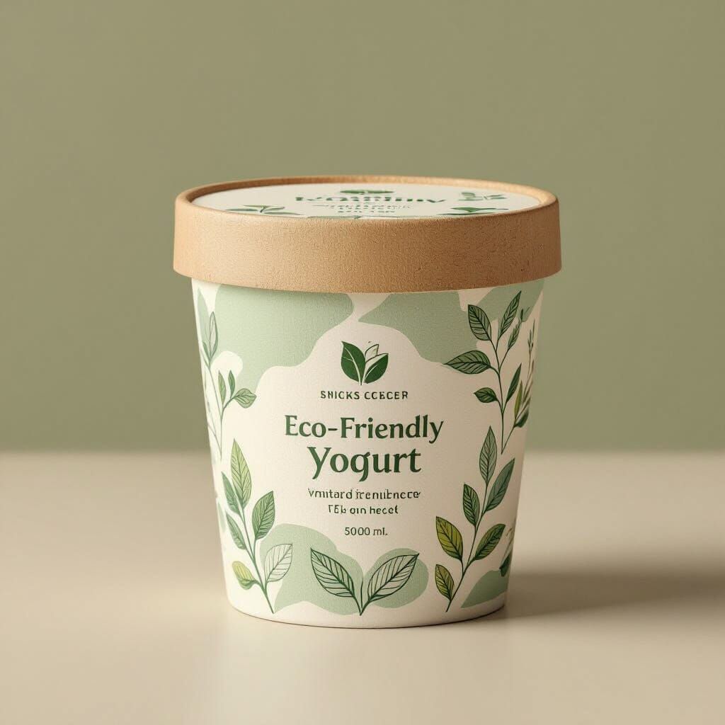 Eco-Friendly Yogurt Packaging with Kraft Label