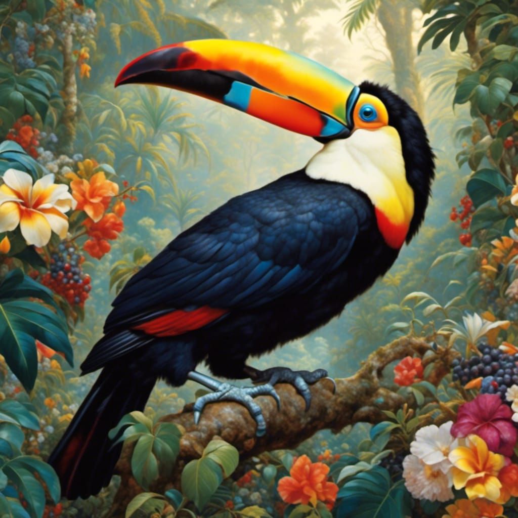 Toco Toucan in South American Habitat