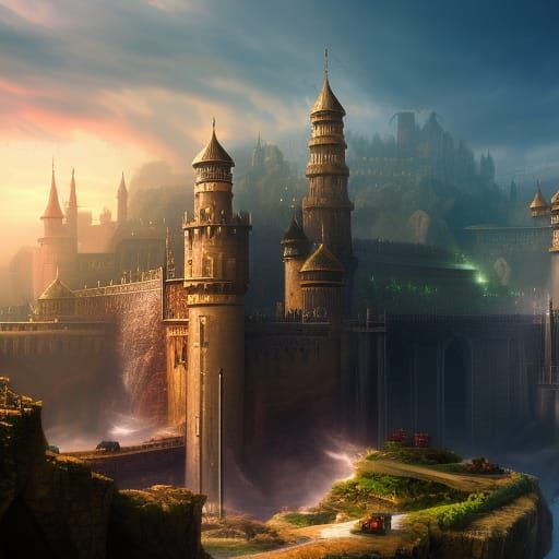 Hyperrealistic Camelot: A Whimsical Octane Render