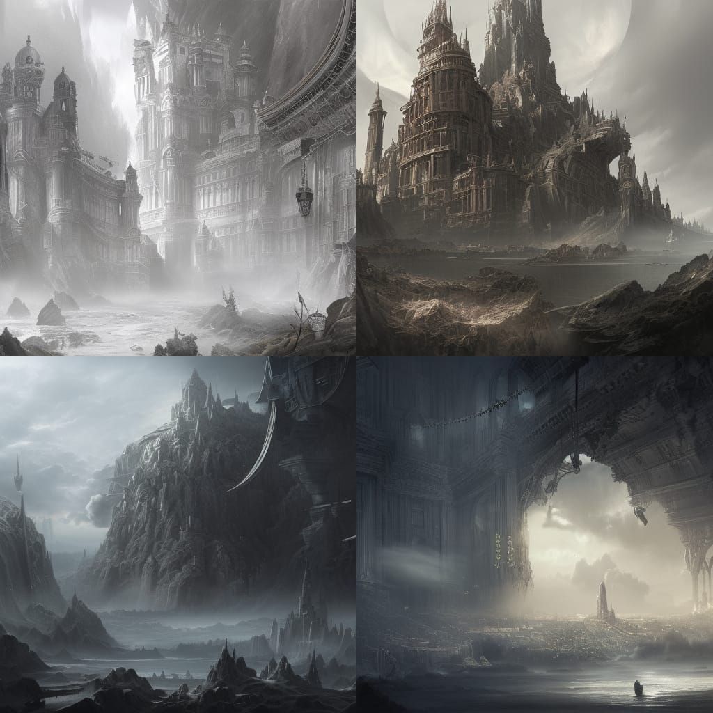 Dramatic Sketch: Intricate Digital Matte Painting