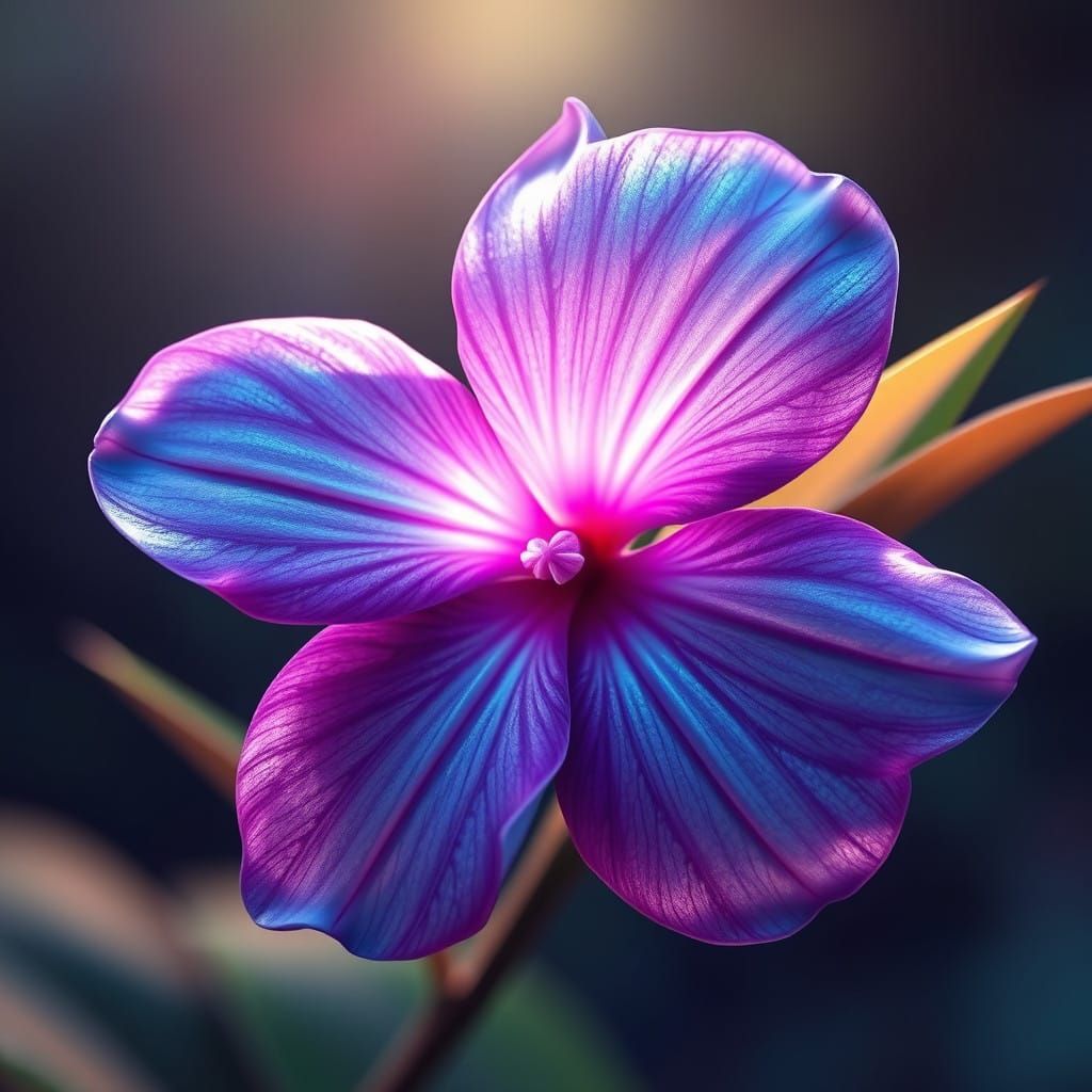 Exotic Hawaiian Bloom in Dreamlike Eerie Landscape