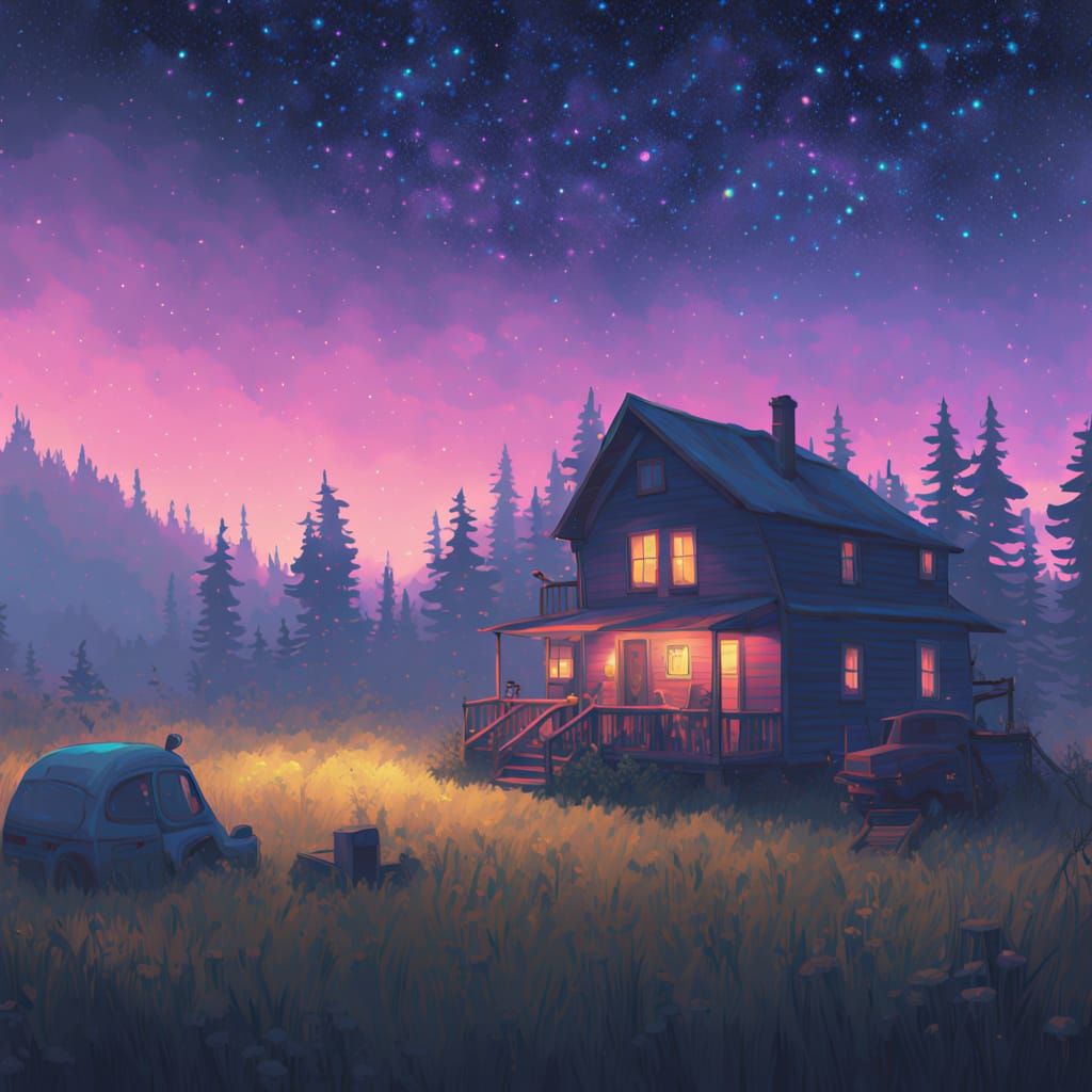 Cosmic Pointillist Dreamscape