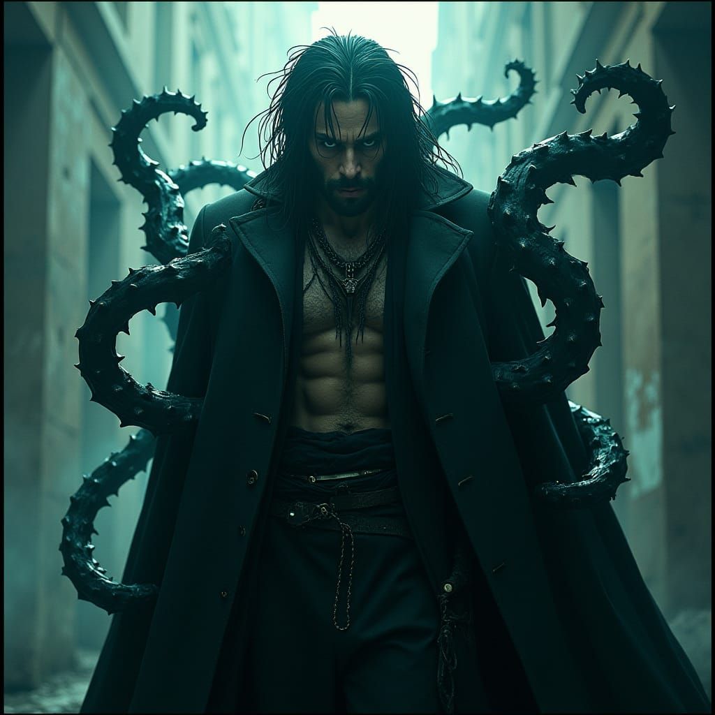 Dabi Embraces the Venom Symbiote: Cinematic Film Still