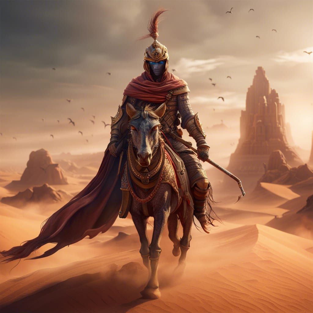 Man is a warrior of the desert