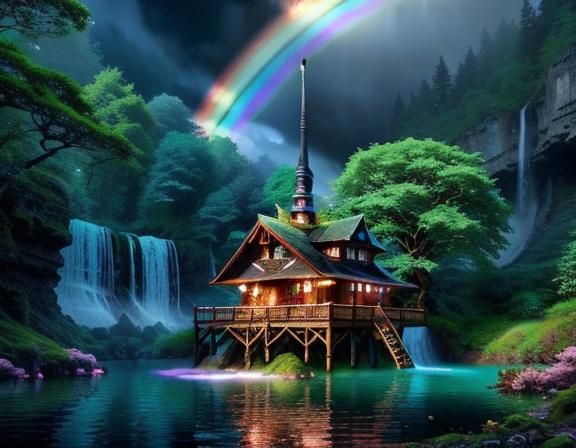 Fantasy Island Paradise with Unicorns and Mermaids