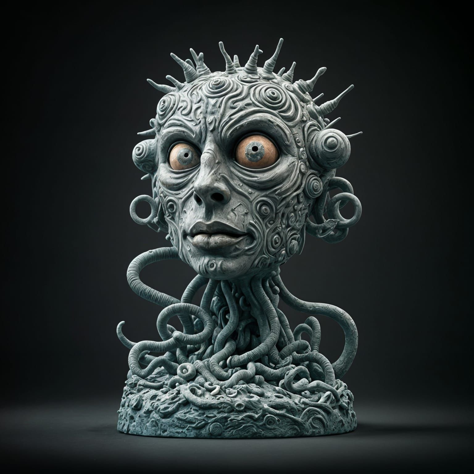 Intriguing Abstract AI Sculpture