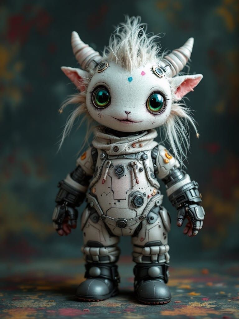 Cute Plush AI Monster with Mechaboots