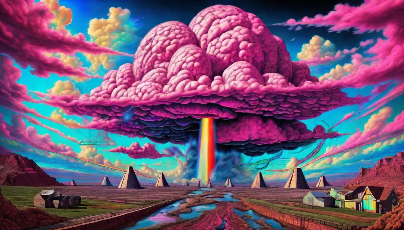 Psychedelic Cloud Burst: Surreal Tribute to Pink Floyd