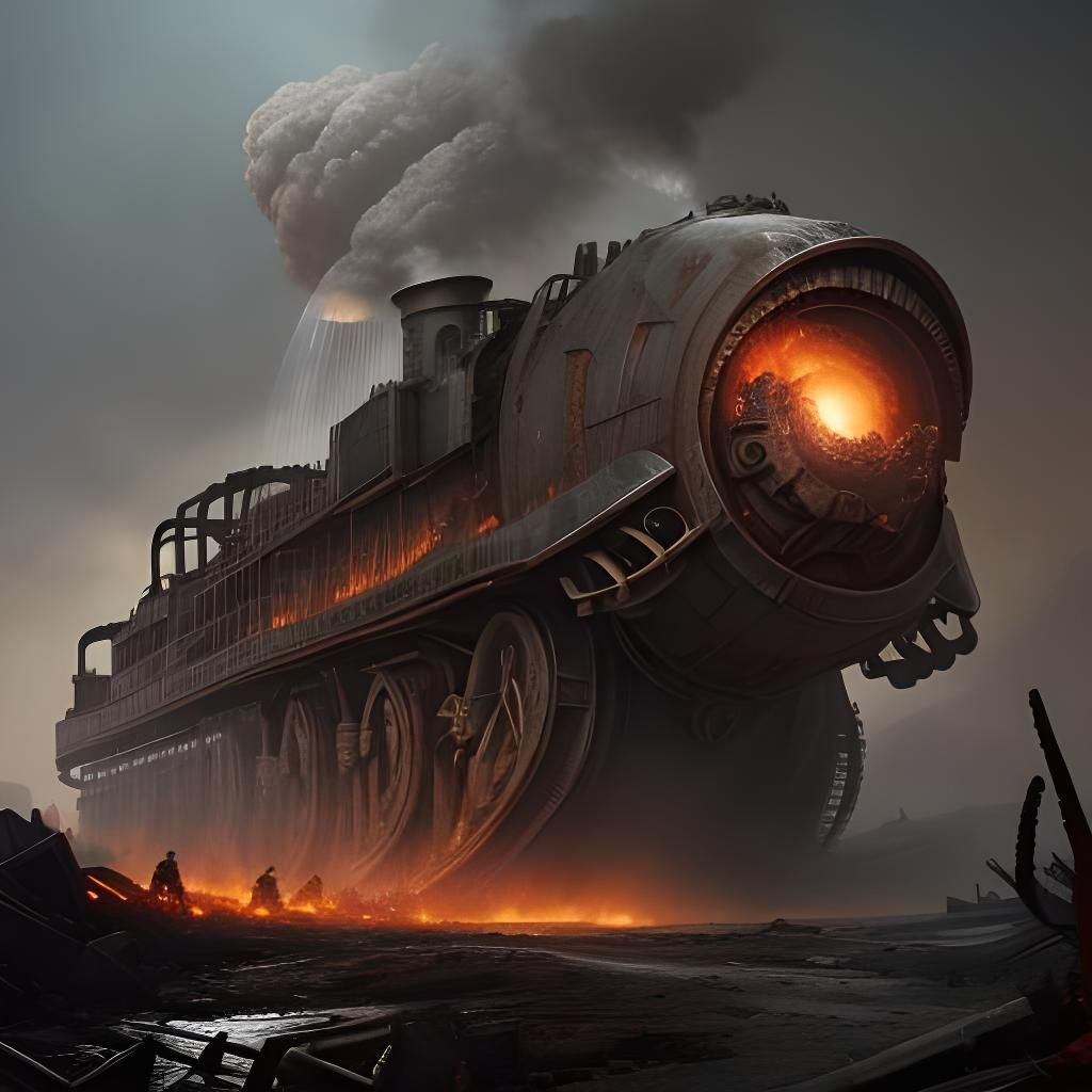 Steampunk Iron Beast Ready to Fire