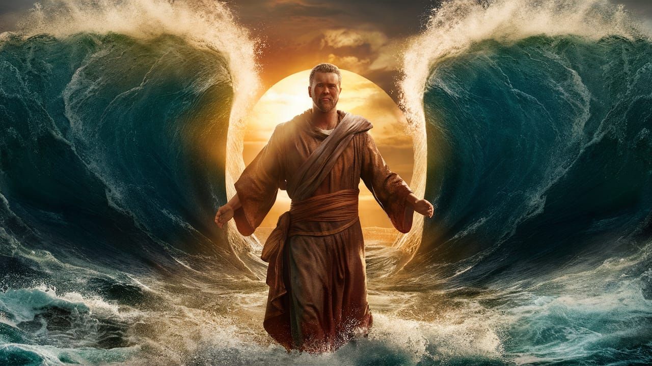 Moses Divides the Sea: Epic Cinematic Scene