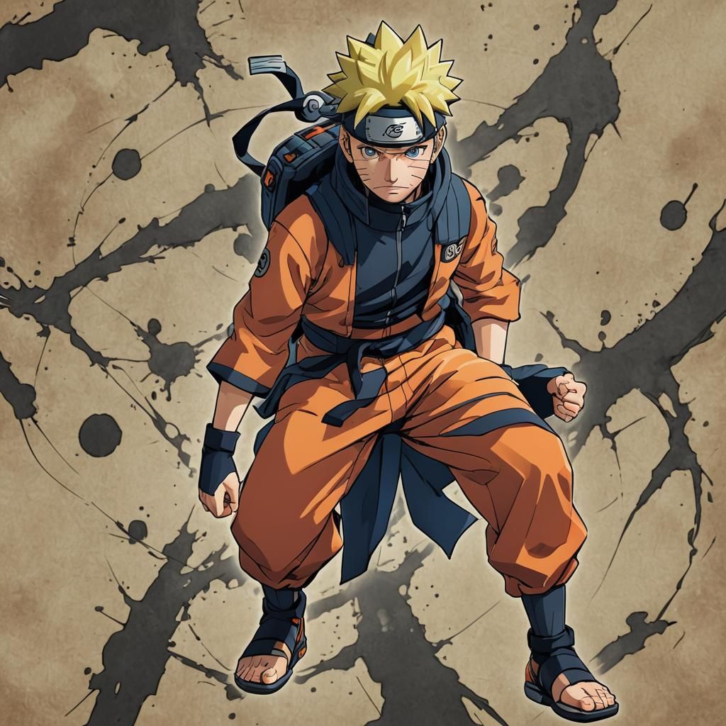 Naruto Manga Scan Art in Studio Trigger Style