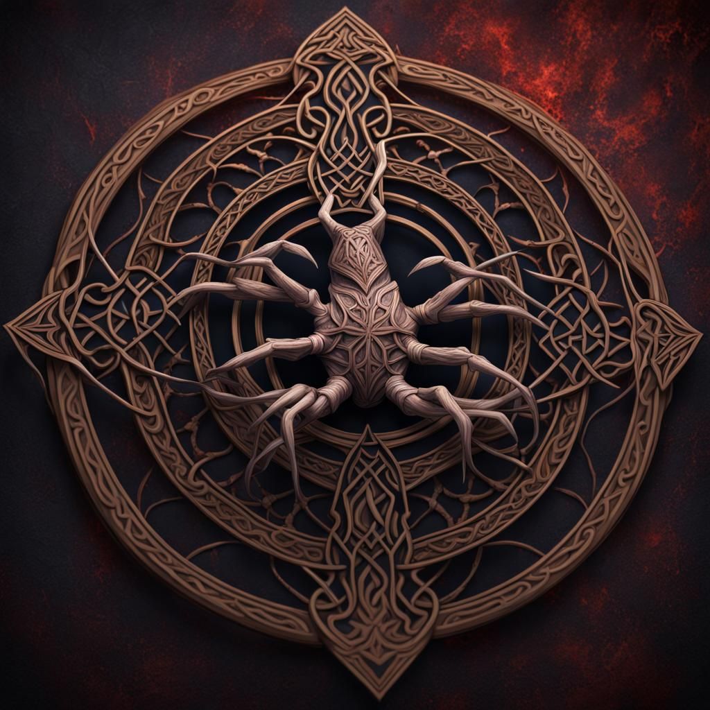 Celtic Spider Clan Symbol Matte Painting