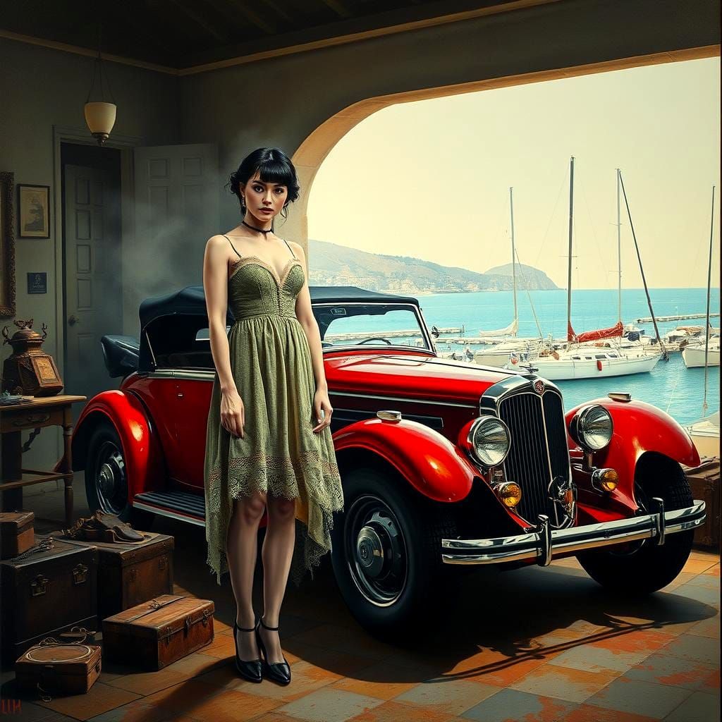 Lady with Car Series ____ #7