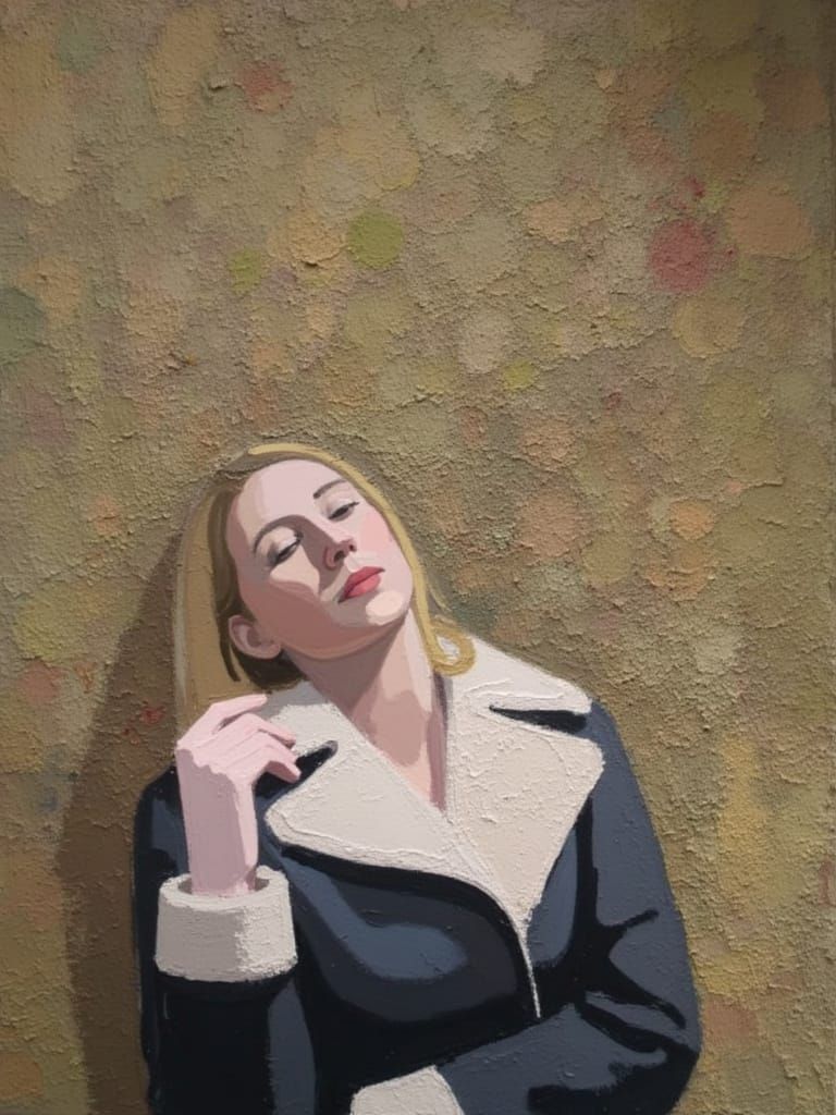 Timeless Oil on Canvas Painting in Earthy Tones