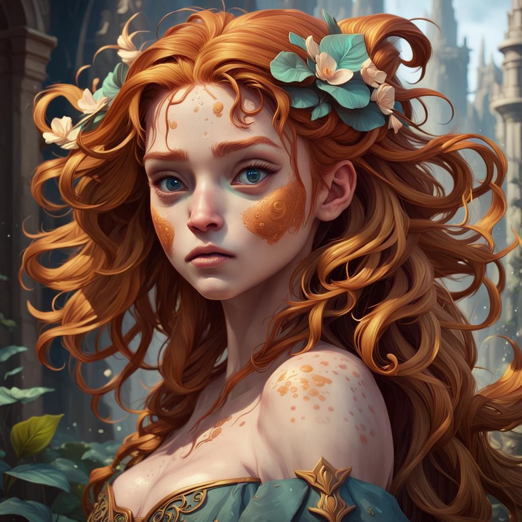 Cute Ginger in Detailed Matte Painting