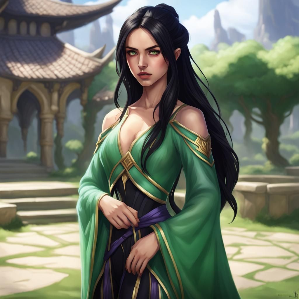 Young Mage Academy Portrait in League of Legends Style