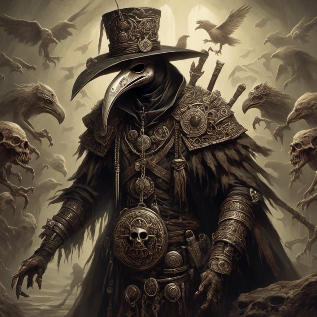 Aztec Plague Doctor Digital Art