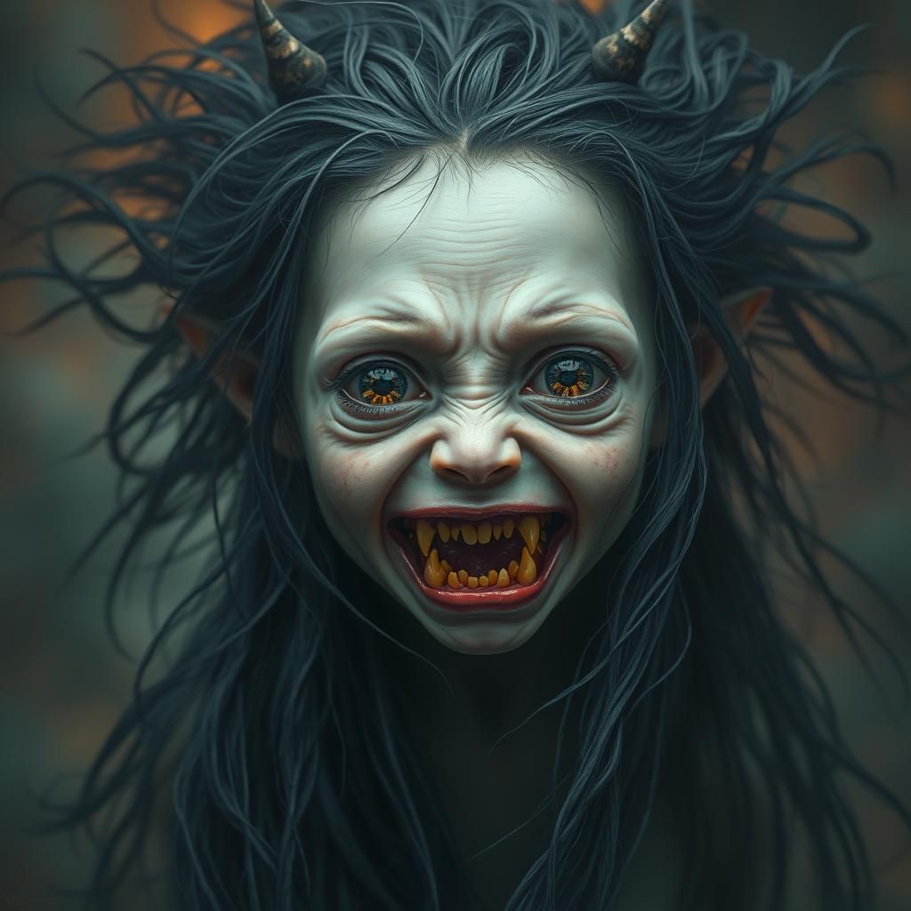 Ethereal Changeling Child in Dark Fantasy Style