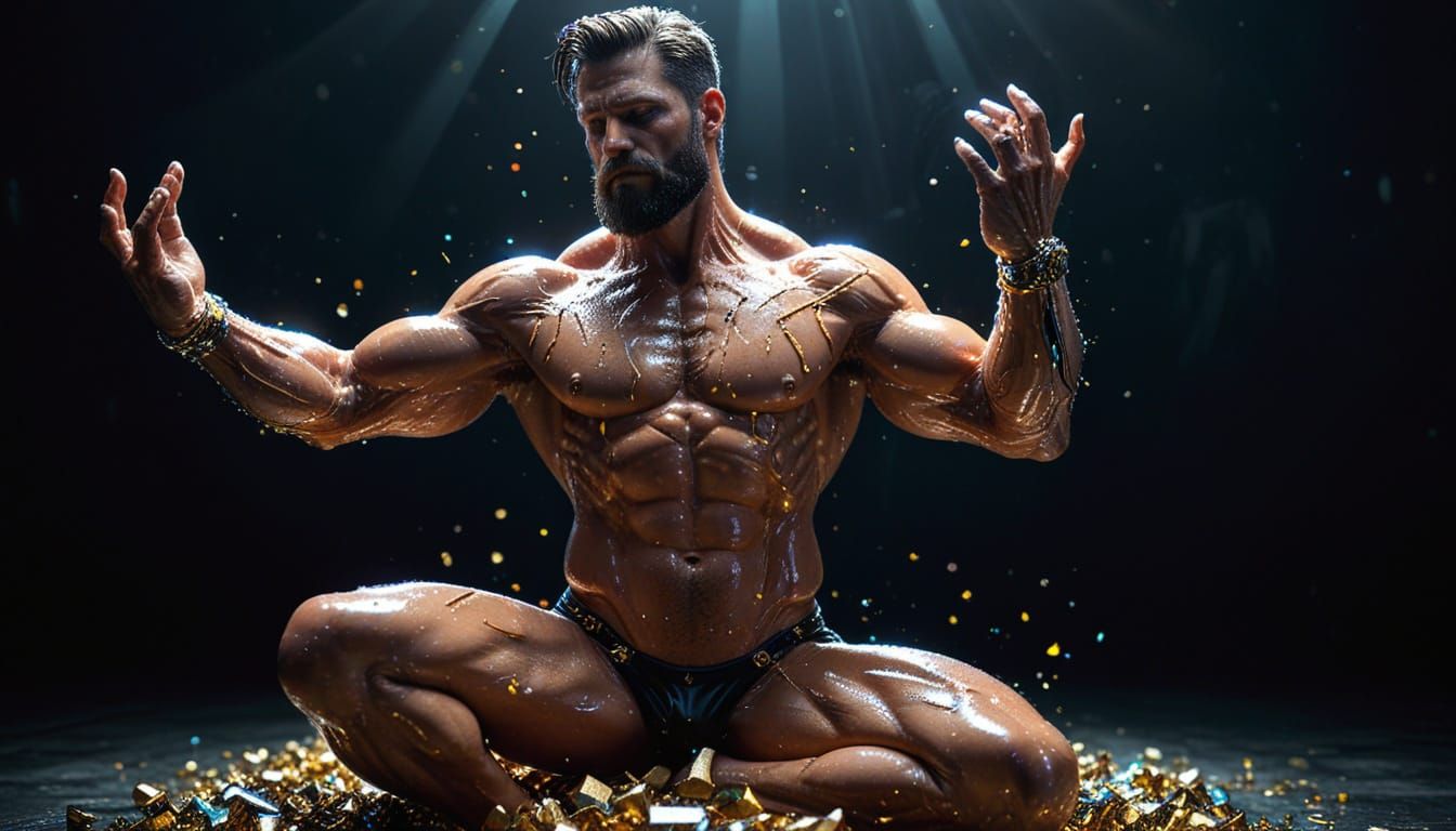 Dog in Prada Purse at Lavish Neon Party