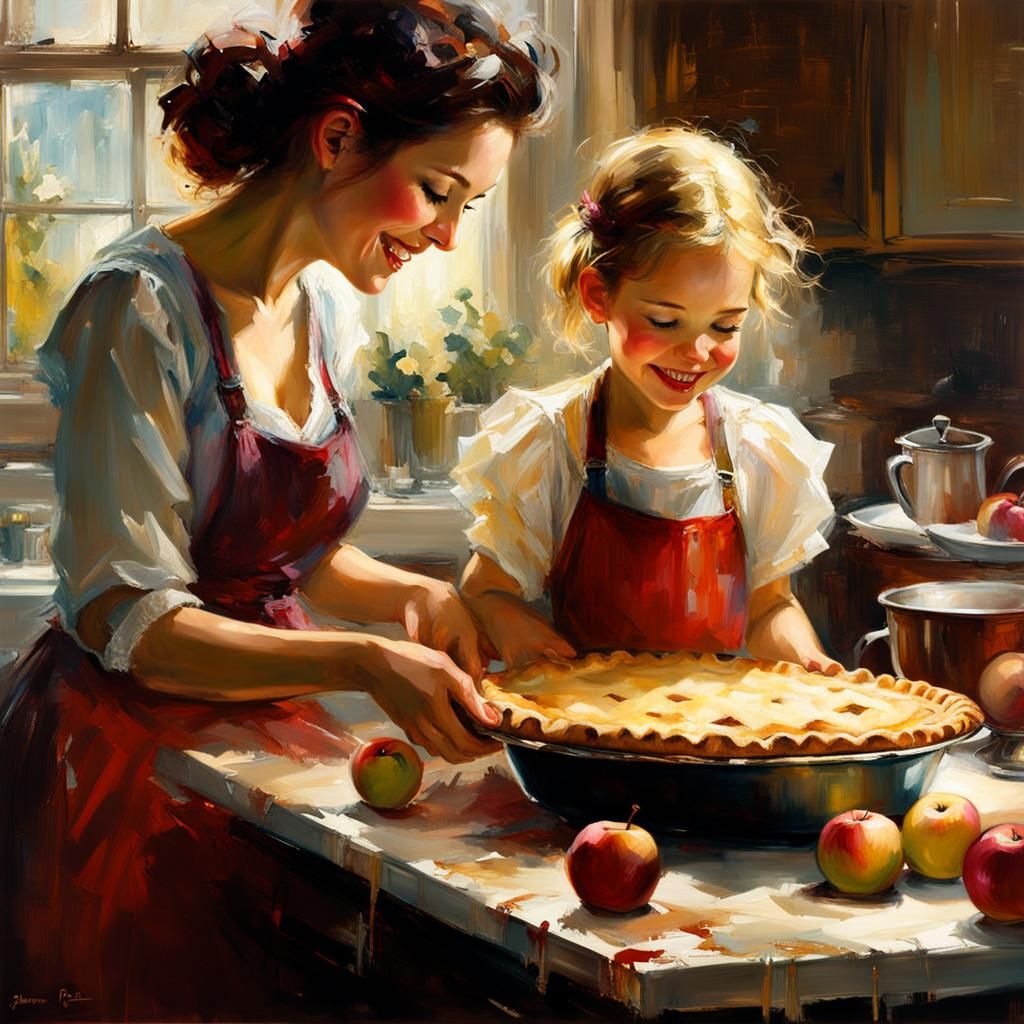 Baking an apple pie