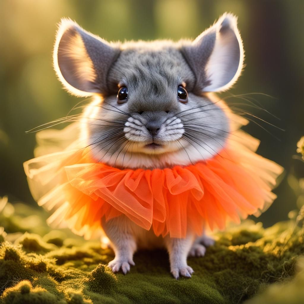 Chinchilla in Tutu 🧡