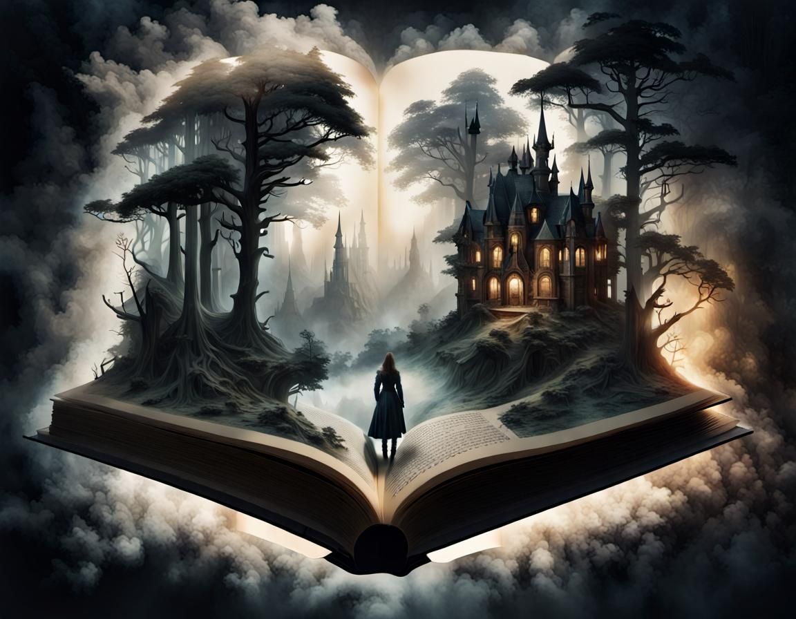 Dark Fantasy World Arising from Book