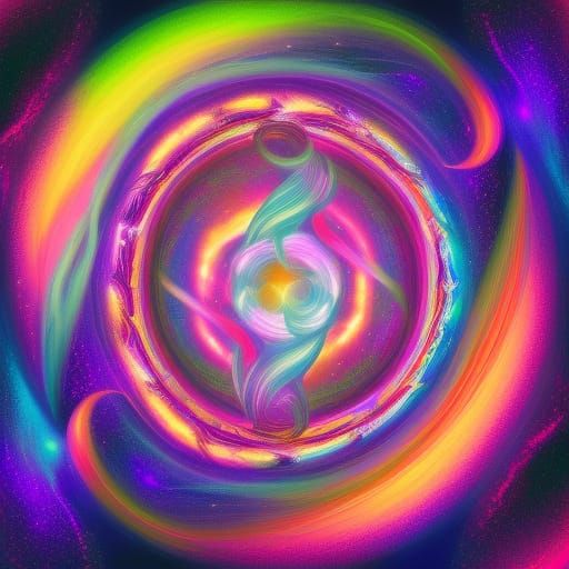 Radiant Cosmic Astral Complex in Digital Painting