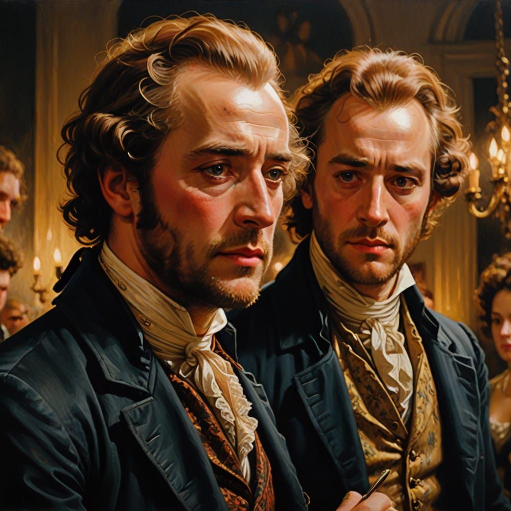 Romantic Oil Painting of Apology to Barry Lyndon