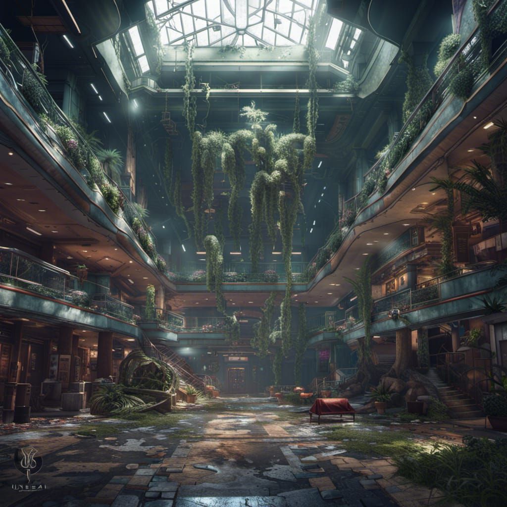Dystopian 90s Mall in Unreal Engine 5