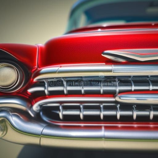 Detailed 1957 Chevy Bel Air in Retro Style