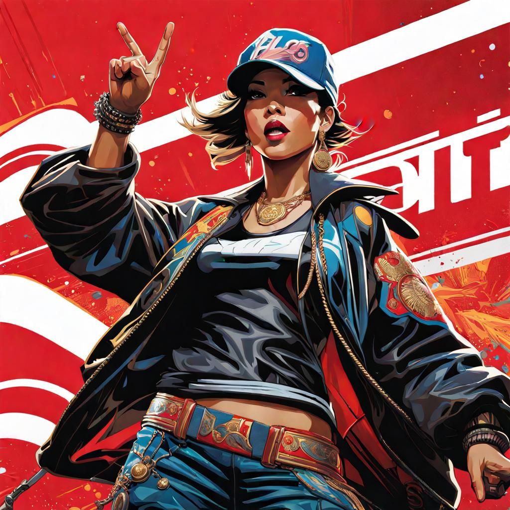 Dynamic Hip Hop Street Art Illustration