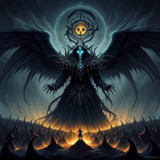 Necromancer Summons Demonic Creature with Dark Arts