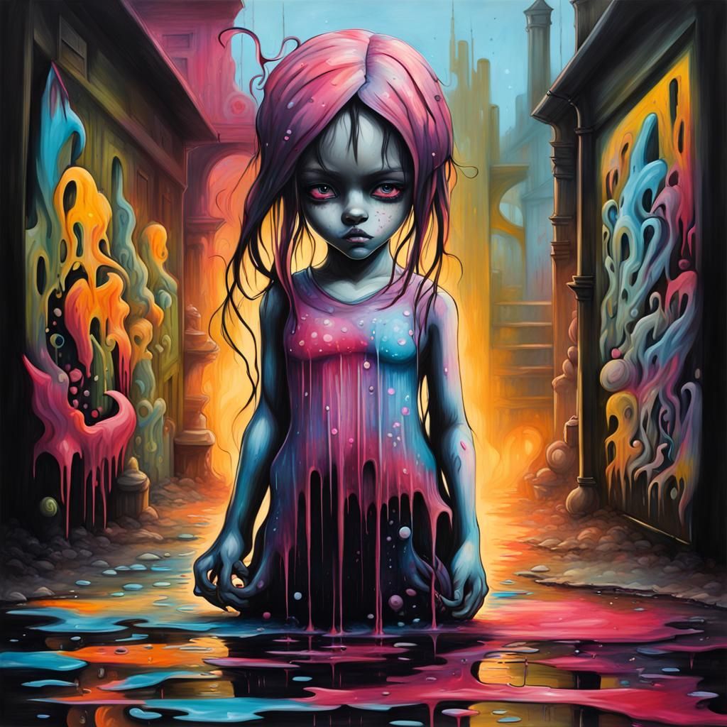Colorful Graffiti Art with Oil Gouache Effects