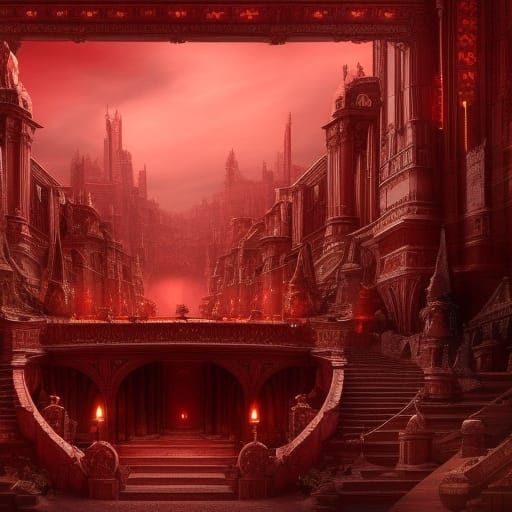 Epic Red: Cinematic Digital Matte Painting