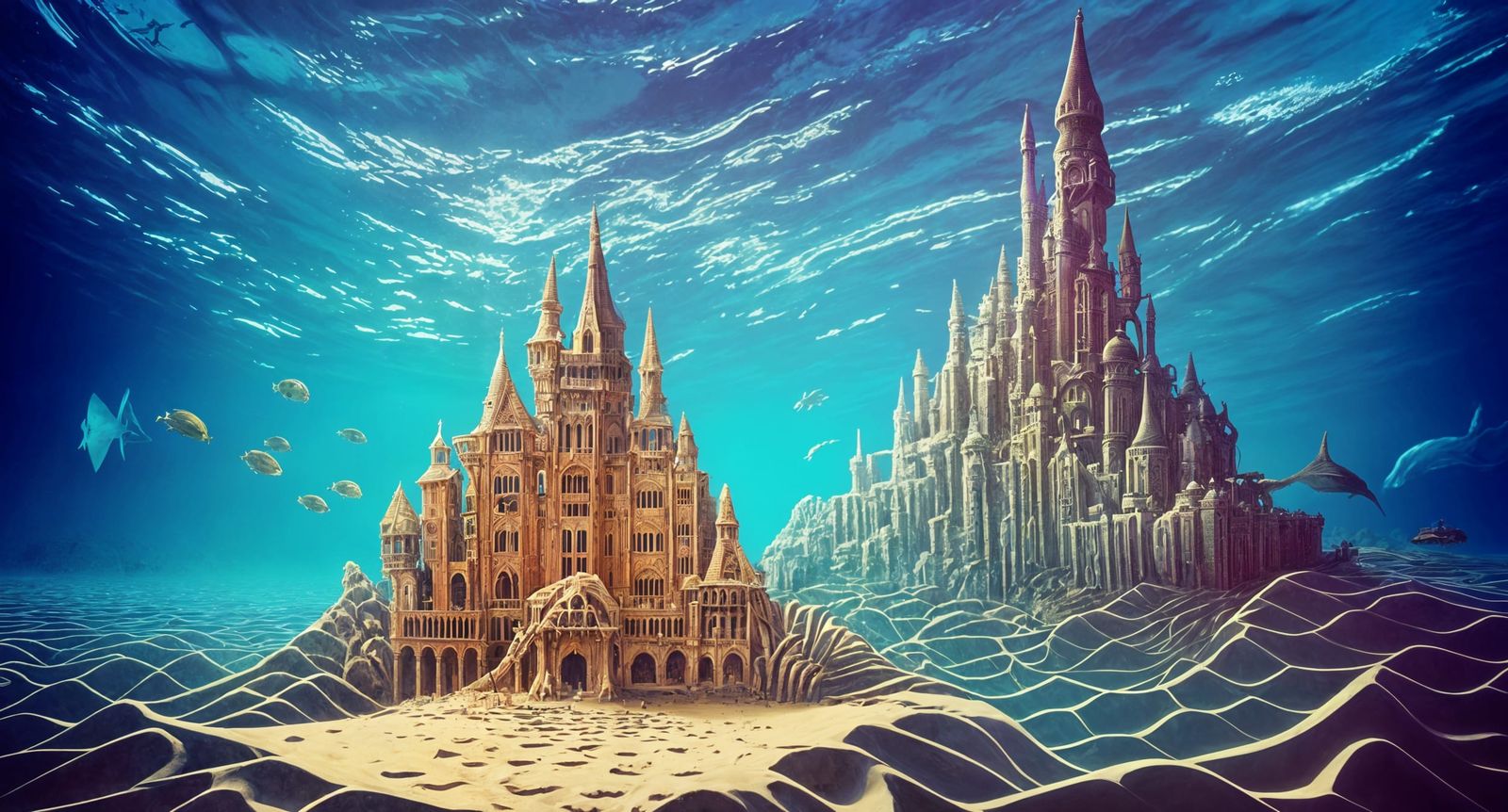 Underwater Sandcastle: Epic Matte Painting