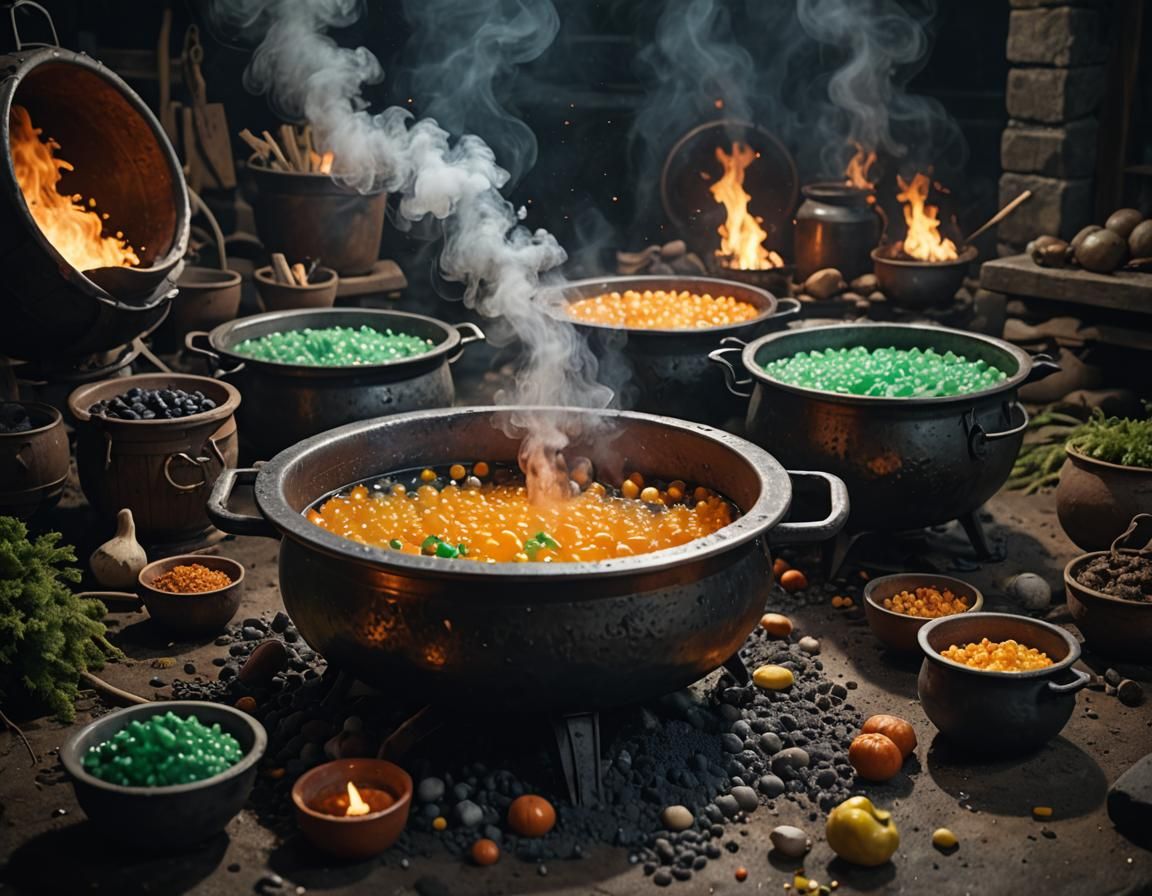 Mysterious Bubbling Cauldron Transformation: Cinematic Film ...