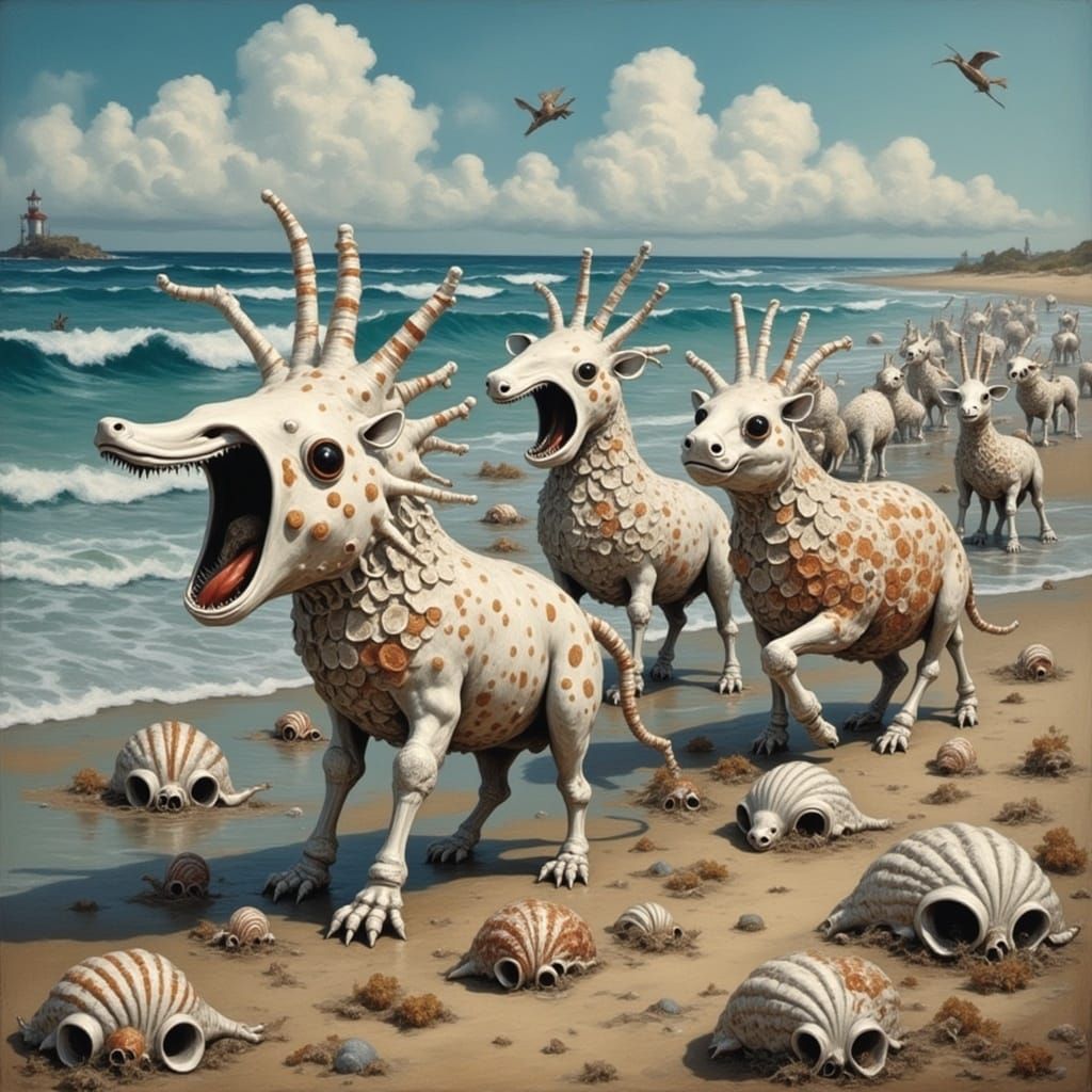 Seashells Marching on the Beach