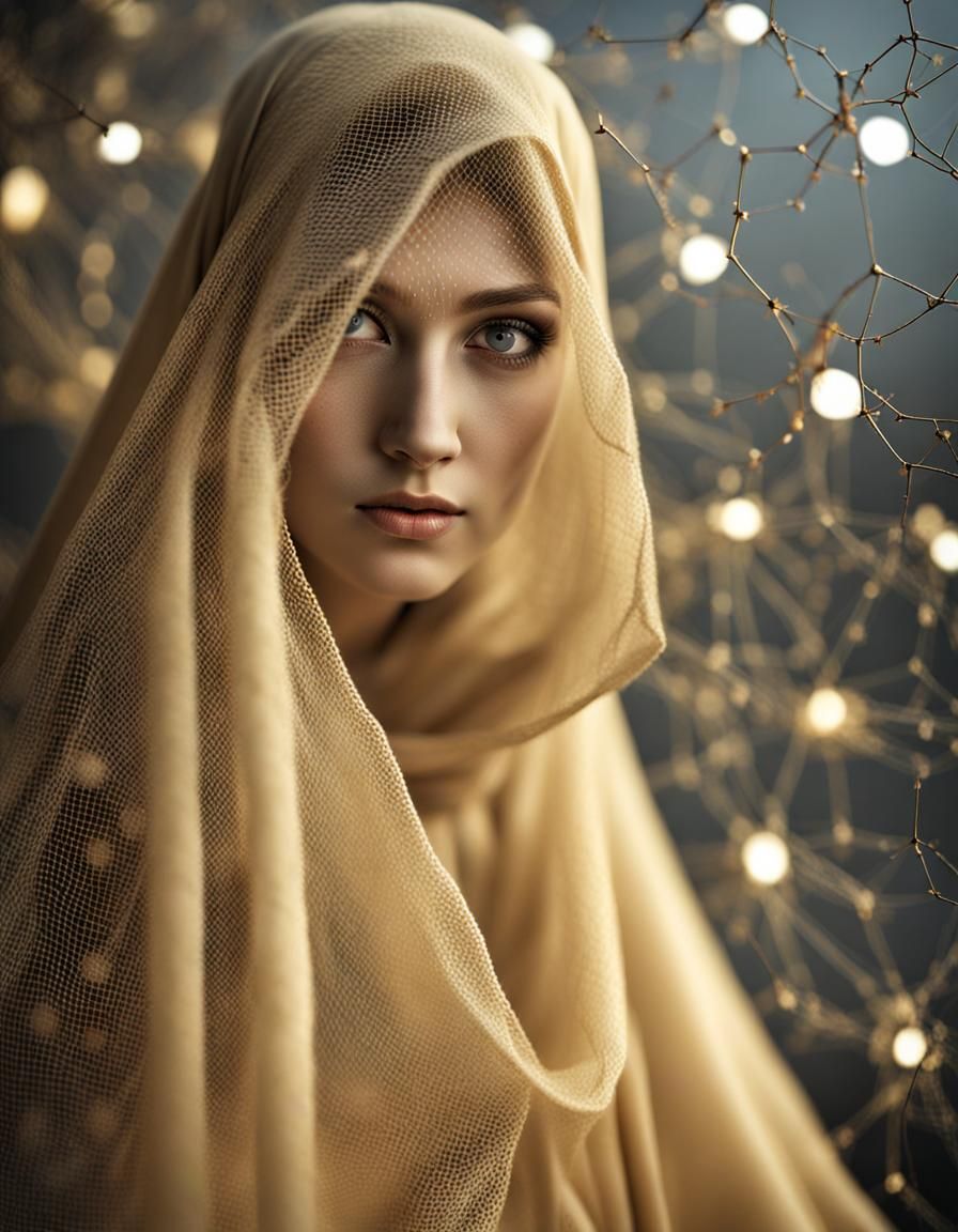 Dreamy Celebration: Surreal Photo with Magical Particles