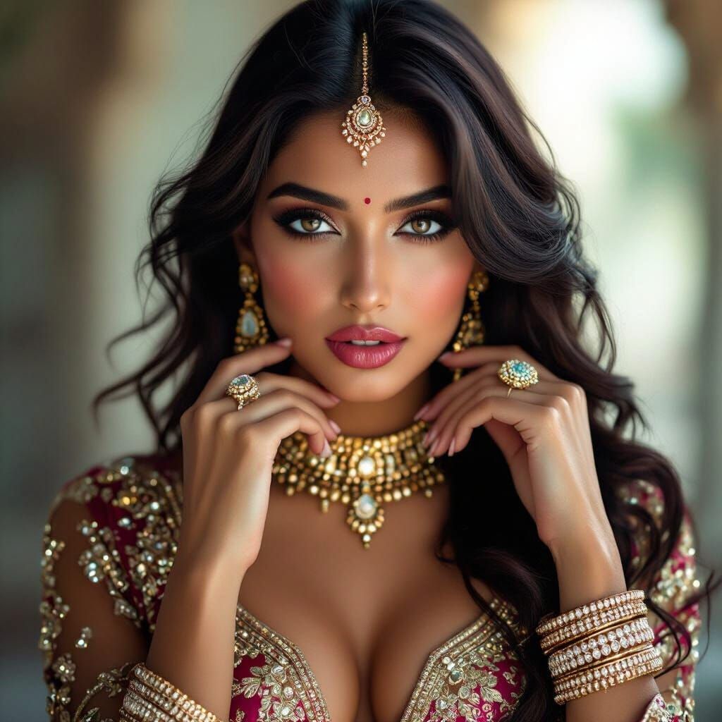 Photorealistic Portrait of an Alluring Woman with Rich Detai...